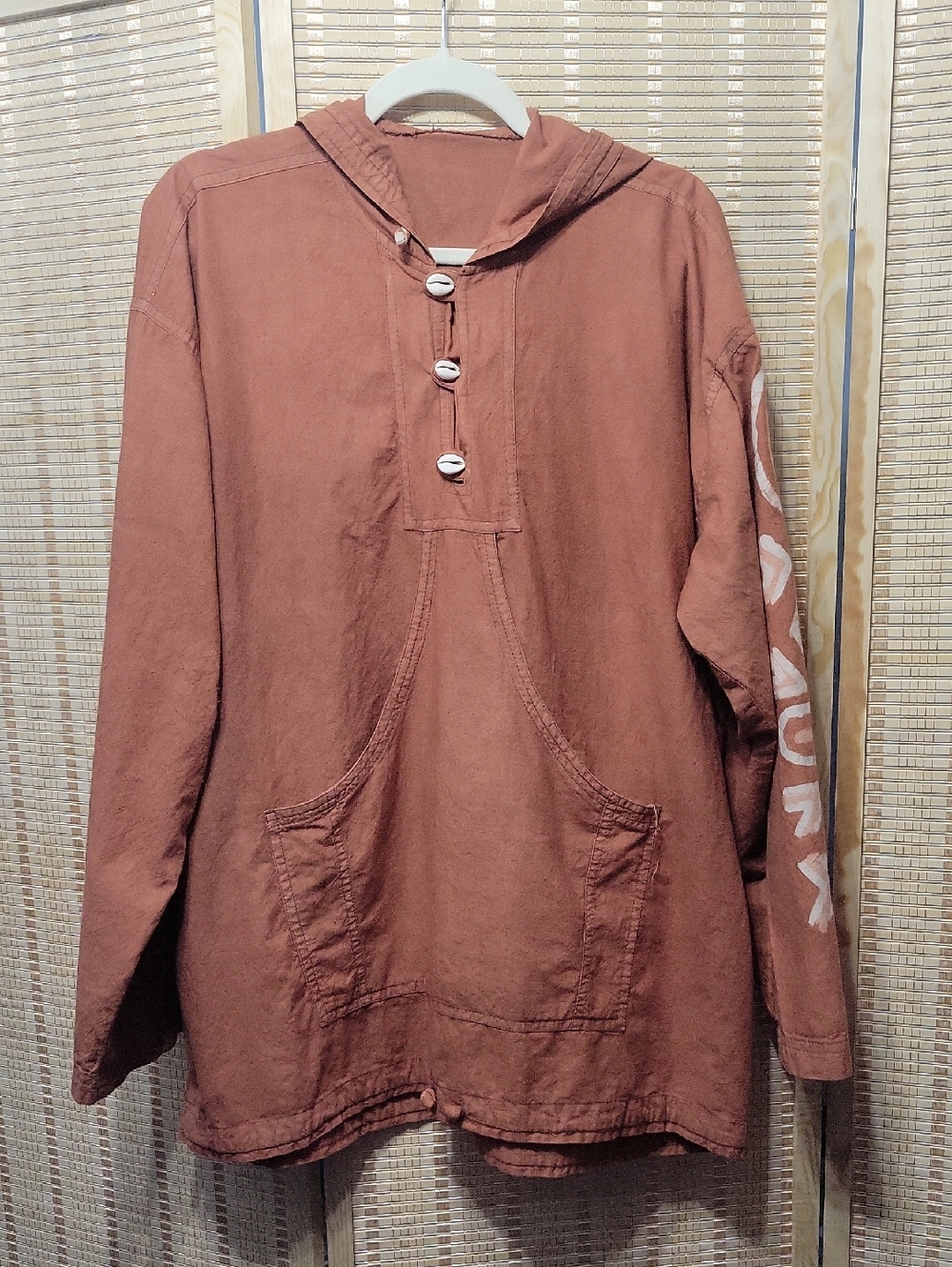 S'gor Batik Hoodie - Mamelles Senegal 2000 rustic orange